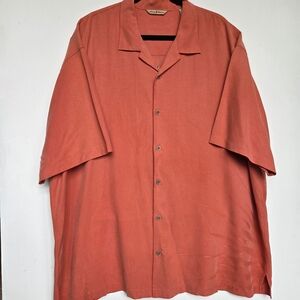Tommy Bahama Flags of Leisure Nautical Embroidered Silk Camp Shirt Size-XXL